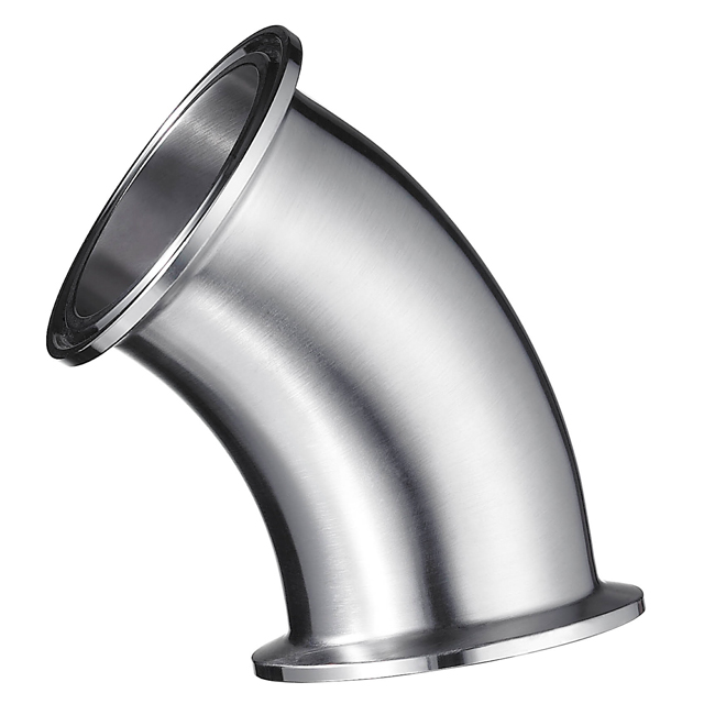Stainless Steel ISO-L2KS ISO/IDF Food Grad Polished Angle Bend With Straight