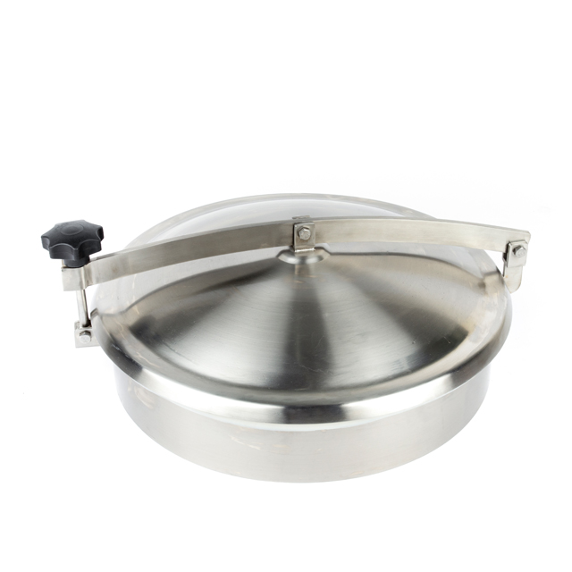 Stainless Steel Sanitary Circular Low Pressure Manway with SS Handle