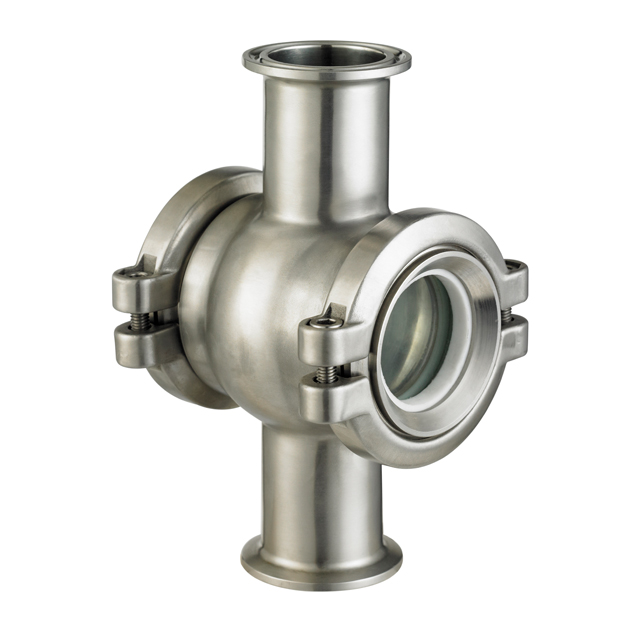 Stainless Steel Sanitary Cross Type Sight Glass for Tank Equipment