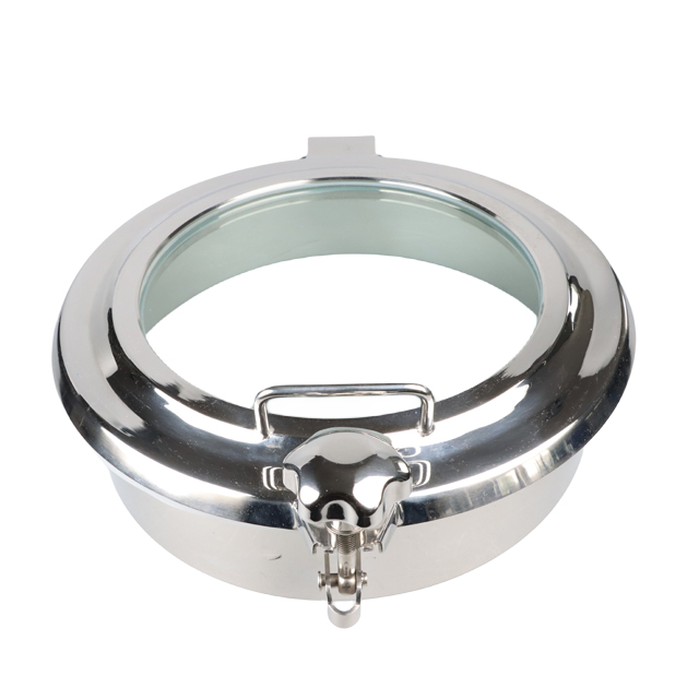Stainless Steel Hygienic Circular Shadowless Pressure Visible Manhole for Full Sight Glass