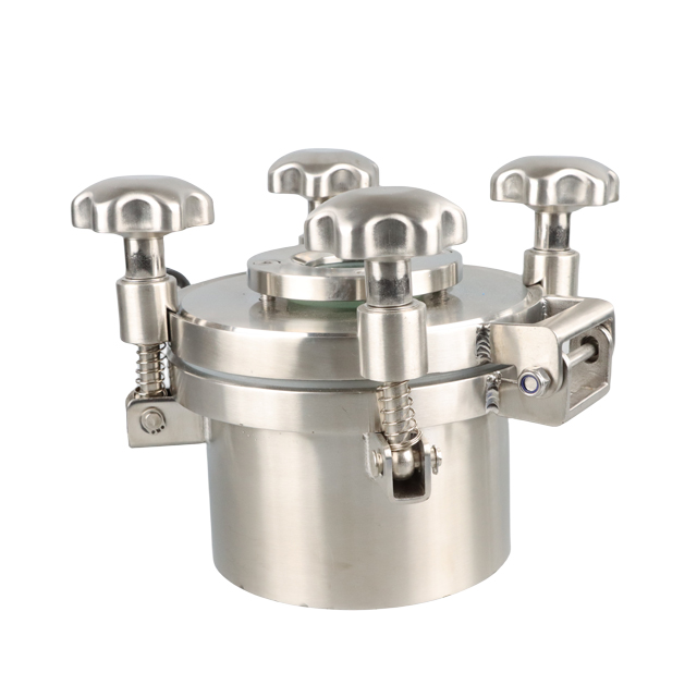 Stainless Steel Food Grade Oval Pressure Round SS Handle Glass Storage for Kettle Brewing