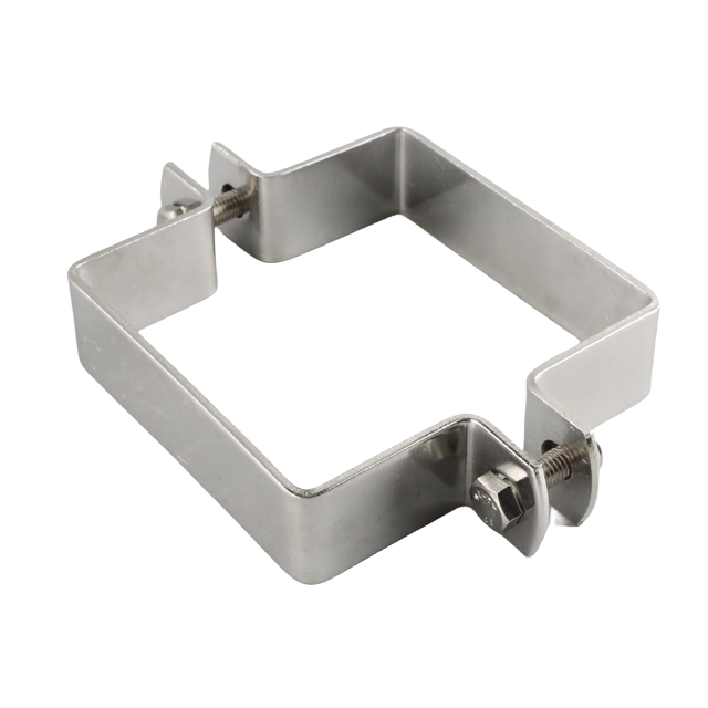 Stainless Steel Round Pipe Double Bolted Pipe Post Bracket for Tube