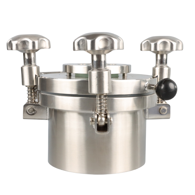 Stainless Steel Non Dead Angle Circular Pressure Round Viewing Glass with SinglecrossARM
