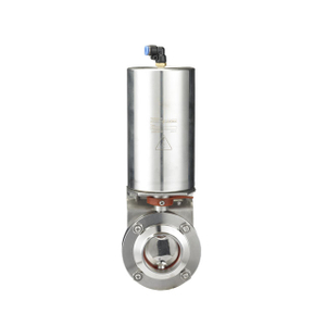 Stainless Steel 3A Weld Pneumatic Butterfly Control Valve for Milk