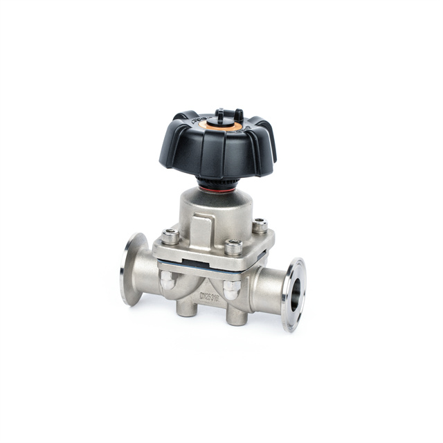 SS316L Aseptic Clamped Sanitary Pneumatic Diaphragm Membrane Valve 