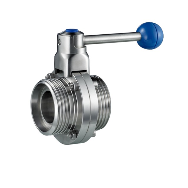 Sanitary Stainless Steel SMS Thread Manual Butterfly Valve