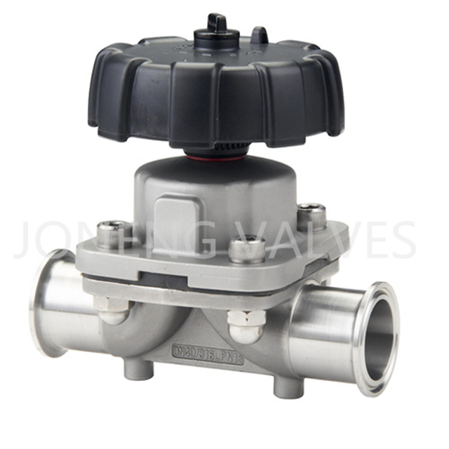 SS316L Ultra Pure Tri-clamp Manual Tank Outlet Diaphragm Valve