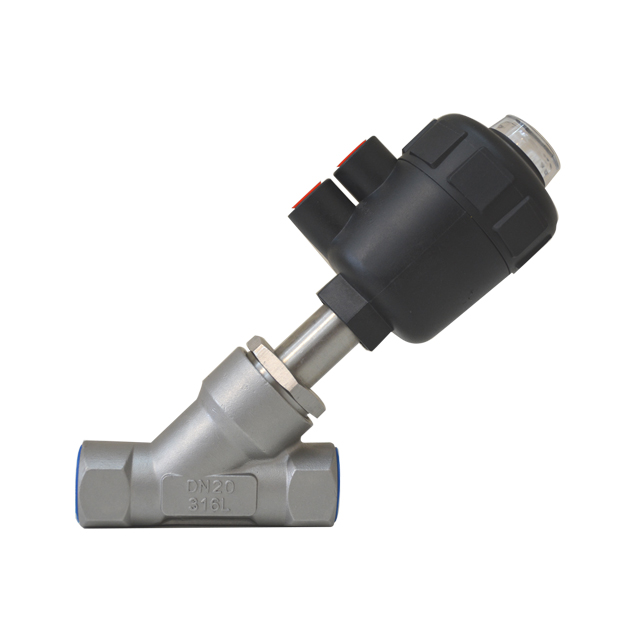 SS304 Double Acting Spring Return Angle Seat Valve for Water