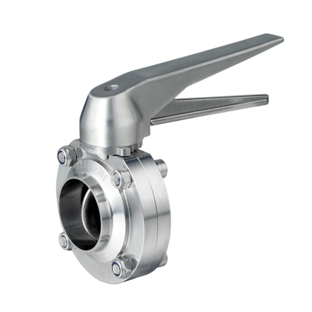 Quick Release Clamped Stainless Steel Sanitary Butterfly Control Valve 
