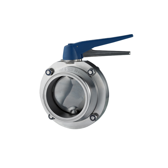 Stainless Steel Aseptic Gear Operated Squeeze Trigger Butterfly Valve